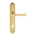 Дверная ручка Extreza "DEZI" (Дези) 309 на планке PL03, полированное золото (cyl)