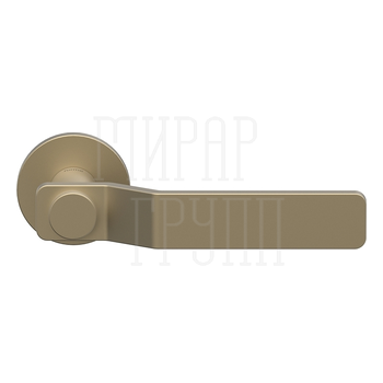 Дверная ручка на круглой розетке Forme 536 'GAS GROOVE' матовая латунь