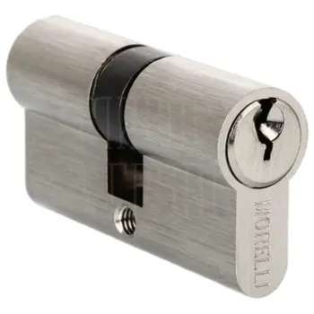Ключевой цилиндр MORELLI 70С ключ-ключ (70 мм/30+10+30) белый никель