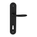 Дверная ручка Extreza 'COMO' (Комо) 322 на планке PL05, черный (key)