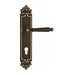 Дверная ручка Venezia "PELLESTRINA" на планке PL96, темная бронза (cyl)