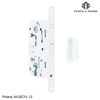 Замок врезной магнитный под цилиндр PORTA DI PARMA Polaris белый