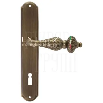 Дверная ручка Extreza 'TESLA' (Тесла) 315 на планке PL01 матовая бронза (cab) (KEY)