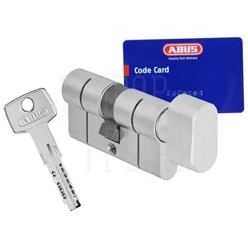 Профильный цилиндр ключ-вертушка ABUS KD10PS Z40/K40 80 mm (35+10+35) H-BOX с удлиненной шейкой ключа матовый никель