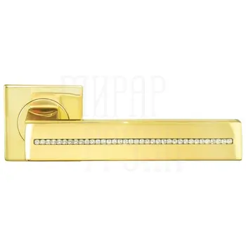 Дверные ручки на розетке Morelli Luxury 'Diadema' матовое золото