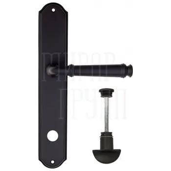 Дверная ручка Fratelli Cattini 'FARFALLA' на планке PL02 матовый черный (wc-2)