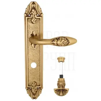 Дверная ручка Venezia 'CASANOVA' на планке PL90 французское золото (wc-4)