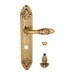 Дверная ручка Venezia "CASANOVA" на планке PL90, французское золото (wc-4)