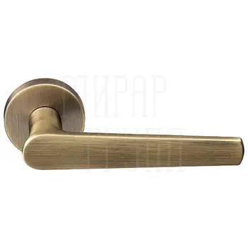 Дверные ручки Archie Sillur 'ESCUDO' на круглой розетке (антибакт. покрытие) античная бронза