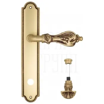 Дверная ручка Venezia 'FLORENCE' на планке PL98 французское золото (wc-4)