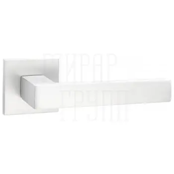Дверные ручки Puerto (Пуэрто) 'Куббаито', серия SLIM INAL 541-03 (slim) на тонком квадратном основании матовый супер белый