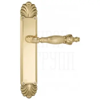 Дверная ручка Venezia 'OLIMPO' на планке PL87 полированная латунь