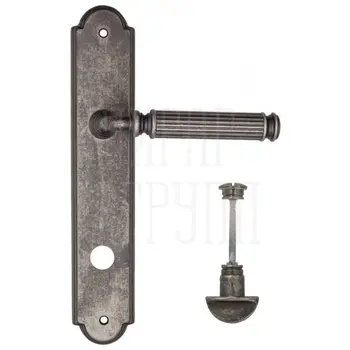 Дверная ручка Fratelli Cattini 'ENCIA' на планке PL257 античное серебро (wc-2)