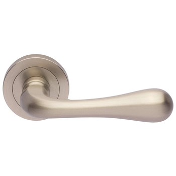 Дверные ручки на круглой розетке Manital 'Astro' никель