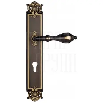 Дверная ручка Venezia 'ANAFESTO' на планке PL97 темная бронза (cyl)