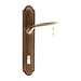 Дверная ручка Extreza 'CALIPSO' (Калипсо) 311 на планке PL03, матовая бронза (key)
