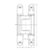 Петля скрытая универсальная Simonswerk TECTUS TE 640 3D A8 (160/180 кг) для дверей с наличником до 8 мм, схема