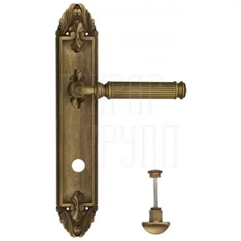Дверная ручка Venezia 'MOSCA' на планке PL90 матовая бронза (wc)