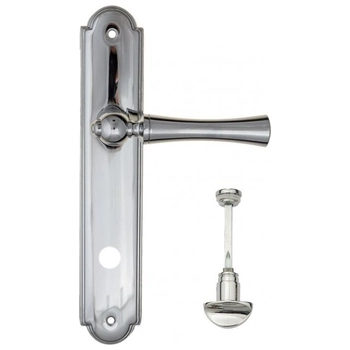 Дверная ручка Fratelli Cattini 'FOGGIA' на планке PL257 полированный хром (wc-2)