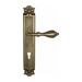 Дверная ручка Venezia "ANAFESTO" на планке PL97, матовая бронза (cyl)