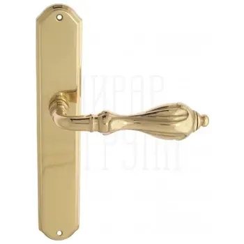 Дверная ручка Venezia 'ANAFESTO' на планке PL02 полированная латунь