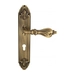 Дверная ручка Venezia "FLORENCE" на планке PL90, матовая бронза (cyl)