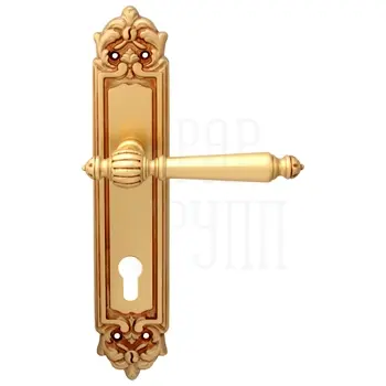 Дверная ручка на планке Melodia 235/229 'Mirella' французское золото (cyl)