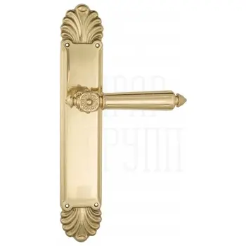 Дверная ручка Venezia 'CASTELLO' на планке PL87 полированная латунь
