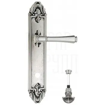 Дверная ручка Venezia 'CALLISTO' на планке PL90 натуральное серебро (wc-4)