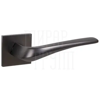 Дверная ручка Fuaro (Фуаро) на квадратной розетке 'TWIST' (LM/Z K.QS52.TWIST ABG-6) графит