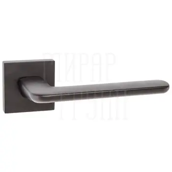 Дверные ручки Renz (Ренц) 'Лана' INDH 95-03 на квадратной розетке матовый черный никель