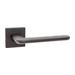 Дверные ручки Renz (Ренц) "Лана" INDH 95-03 на квадратной розетке, матовый черный никель