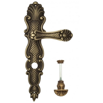 Дверная ручка Venezia 'FENICE' на планке PL92 матовая бронза (wc-4)