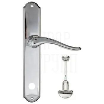 Дверная ручка Fratelli Cattini 'LAVERA' на планке PL02 полированный хром (wc-2)