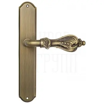 Дверная ручка Venezia 'FLORENCE' на планке PL02 матовая бронза