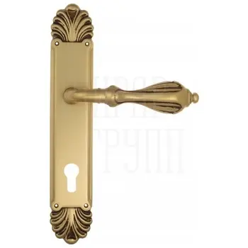 Дверная ручка Venezia 'ANAFESTO' на планке PL87 французское золото (cyl)