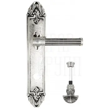 Дверная ручка Venezia 'IMPERO' на планке PL90 натуральное серебро (wc-4)