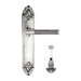 Дверная ручка Venezia "IMPERO" на планке PL90, натуральное серебро (wc-4)