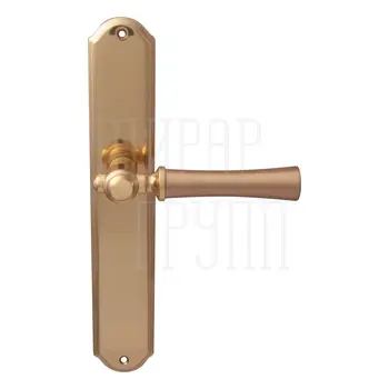 Дверная ручка на планке Melodia 283/131 'Carlo' матовая + полированная латунь