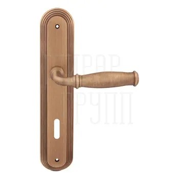 Дверная ручка на планке Melodia 266/235 'Isabel' матовая бронза (key)