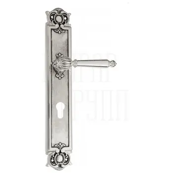 Дверная ручка Venezia 'PELLESTRINA' на планке PL97 натуральное серебро (cyl)