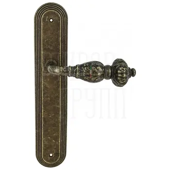 Дверная ручка Extreza 'TESLA' (Тесла) 315 на планке PL05 античная бронза