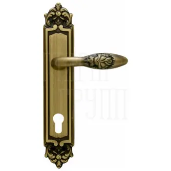 Дверная ручка на планке Melodia 243/229 'Rosa' матовая бронза (cyl)