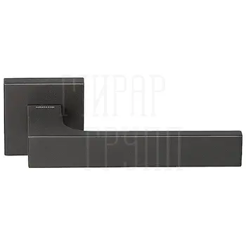 Дверные ручки Archie Sillur 'MURO' на квадратной розетке (антибакт. покрытие) Матовый черный