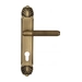Дверная ручка Venezia "EXA ZIG" на планке PL87, матовая бронза (cyl)