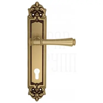 Дверная ручка Venezia 'CALLISTO' на планке PL96 французское золото (cyl)