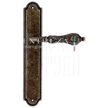 Дверная ручка Extreza 'GRETA' (Грета) 302 на планке PL03 античная бронза
