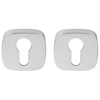 Накладки на квадратной розетке под кабинетный ключ Colombo MR13 полированный хром