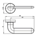 Дверная ручка Armadillo на круглой розетке "EXCALIBUR" URB4, схема