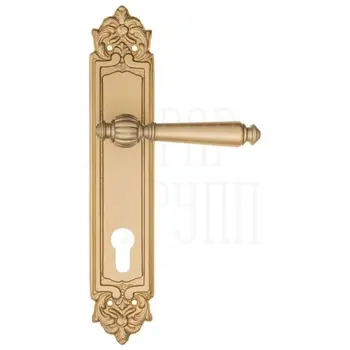 Дверная ручка Fratelli Cattini 'MARANI' на планке PL96 матовая латунь (cyl)